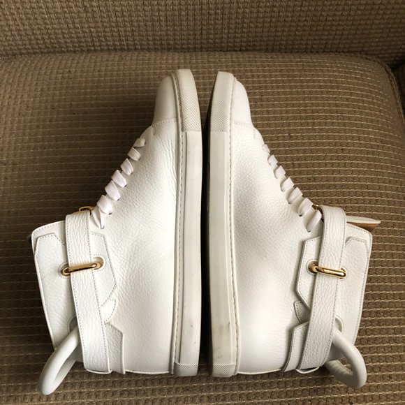 BUSCEMI Men\'s White Leather High-Top Sneakers main image 5